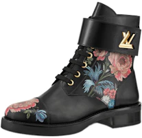 (Women) Louis Vuitton Louis Vuitlav Vuitton Wonderland 'Fashionable Versatile Flat Ankle Boots Black' 1A4GV2 (Women) Louis Vuitton Louis Vuitlav Vuitton Wonderland 'Fashionable Versatile Flat Ankle Boots Black' 1A4GV2