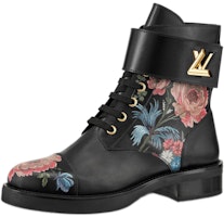 (Women) Louis Vuitton Louis Vuitlav Vuitton Wonderland 'Fashionable Versatile Flat Ankle Boots Black' 1A4GV2 (Women) Louis Vuitton Louis Vuitlav Vuitton Wonderland 'Fashionable Versatile Flat Ankle Boots Black' 1A4GV2
