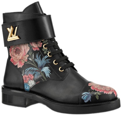 (Women) Louis Vuitton Louis Vuitlav Vuitton Wonderland 'Fashionable Versatile Flat Ankle Boots Black' 1A4GV2 Order (Women) Louis Vuitton Louis Vuitlav Vuitton Wonderland 'Fashionable Versatile Flat Ankle Boots Black' 1A4GV2