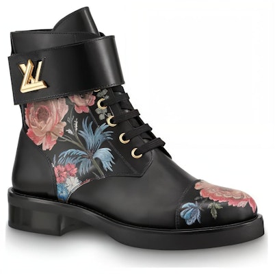 (Women) Louis Vuitton Louis Vuitlav Vuitton Wonderland 'Fashionable Versatile Flat Ankle Boots Black' 1A4GV2 Lookbook (Women) Louis Vuitton Louis Vuitlav Vuitton Wonderland 'Fashionable Versatile Flat Ankle Boots Black' 1A4GV2