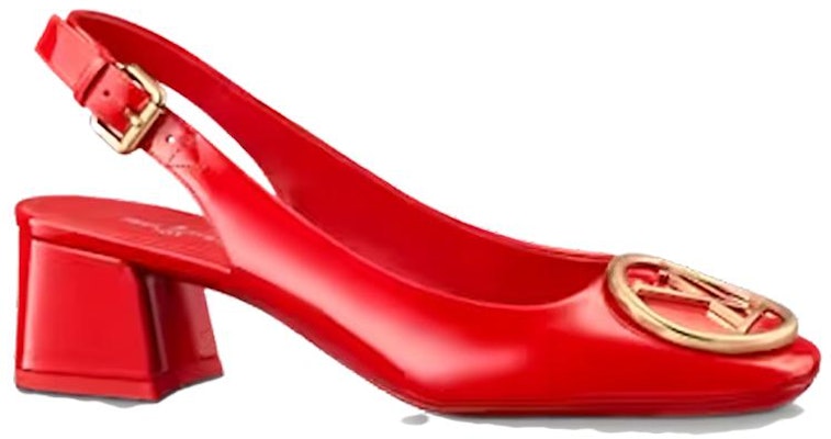 (Women) Louis Vuitton Louis Vuiton Square Toe Block Heel Pump 'Red Buckle' 1A3P0T Order (Women) Louis Vuitton Louis Vuiton Square Toe Block Heel Pump 'Red Buckle' 1A3P0T