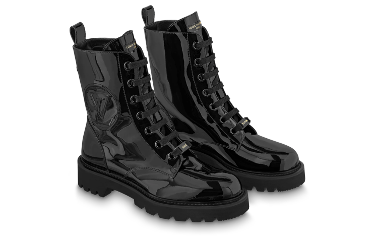 Lookbook (W) 路易威登漆皮系带靴子 "黑色" 1AABCG