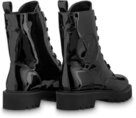 (Women) Louis Vuitton Louis Vuitons Lace-Up Patent Boot 'Black' 1AABCG Shop (Women) Louis Vuitton Louis Vuitons Lace-Up Patent Boot 'Black' 1AABCG