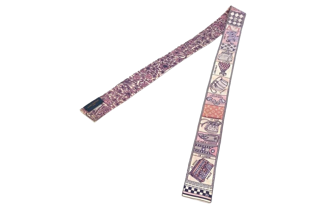 (Women) LOUIS VUITTON Louise Pattern Print Pink Silk Scarf for Women. M71396 圖 2