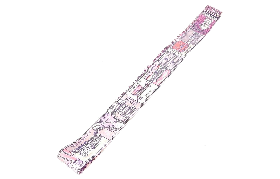 (Women) LOUIS VUITTON Louise Pattern Print Pink Silk Scarf for Women. M71396 圖 5