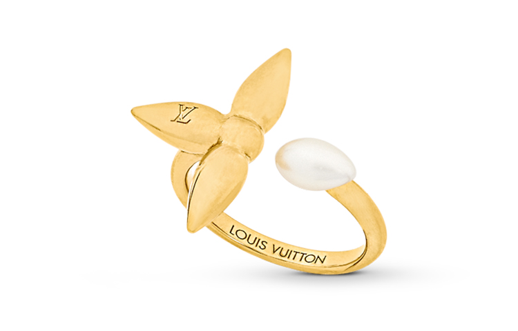Order (Women) LOUIS VUITTON Louisette Engraved Letter Ring Gold for Women M0949M