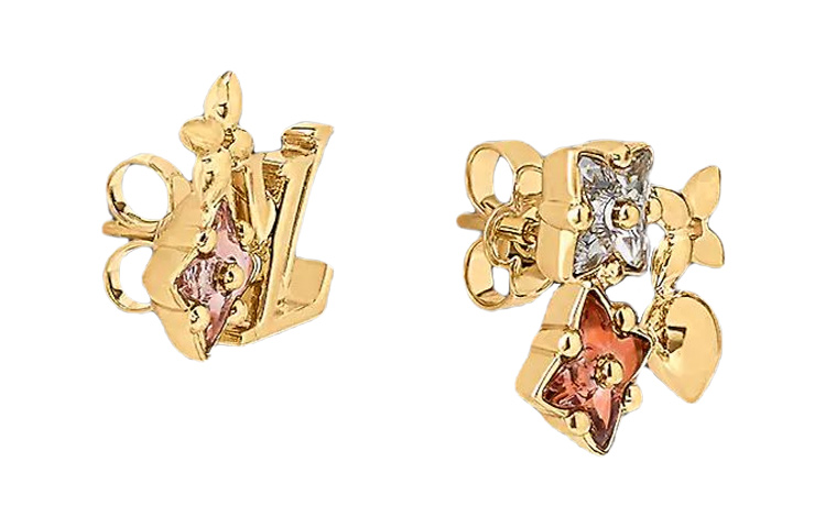 (Women) LOUIS VUITTON LouLouGram Monogram Floral LV Letter Metal  Earrings M00786 圖 2