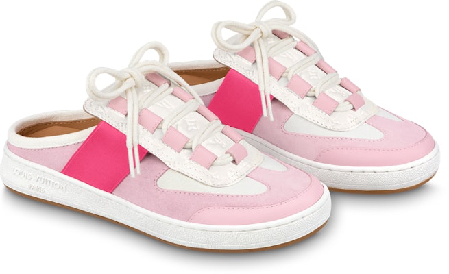 (W) Louis Vuitton Lous 'Pink White Mule' Sepatu Sandal Wanita 1ABTO8 Order (W) Louis Vuitton Lous 'Pink White Mule' Sepatu Sandal Wanita 1ABTO8