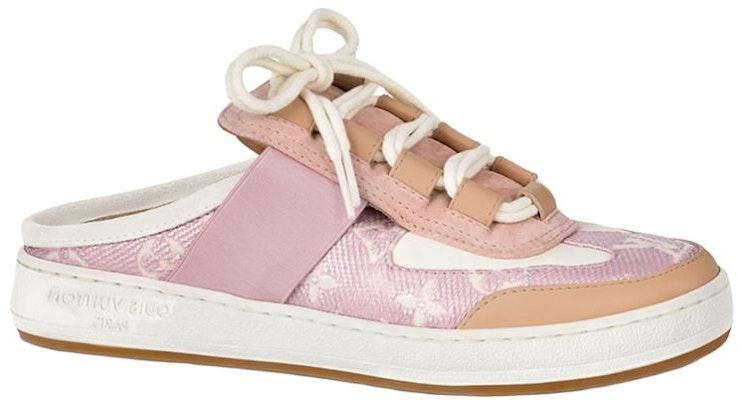 LOUIS VUITTON 露跟低跟系帶包頭拖鞋 女款 粉色 中國限定 Order LOUIS VUITTON 露跟低跟系帶包頭拖鞋 女款 粉色 中國限定