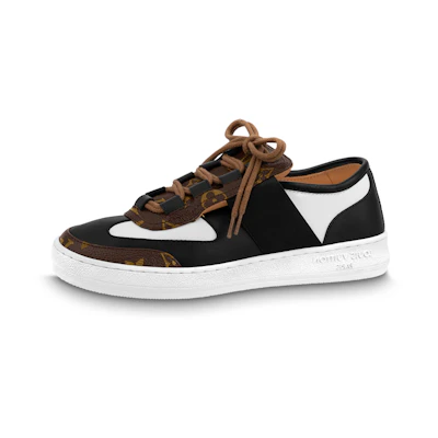 (W) LV Lous Sneakers 'Black with Brown Monogram Deco'