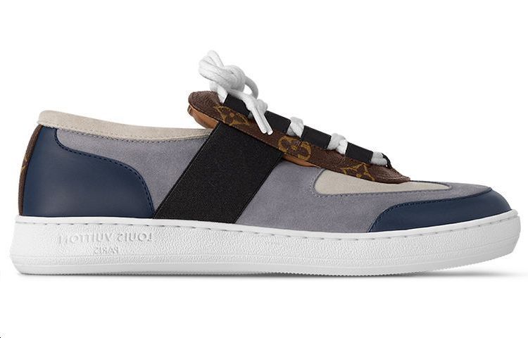 Order (W) Louis Vuitton Zapatillas 'Azul Gris con Monograma Marrón' 1ABUUP