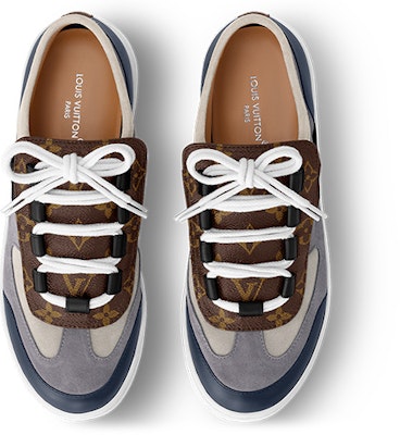 (W) Louis Vuitton Lous Sneakers 'Biru Kelabu dengan Monogram Coklat' 1ABUUP Shop (W) Louis Vuitton Lous Sneakers 'Biru Kelabu dengan Monogram Coklat' 1ABUUP