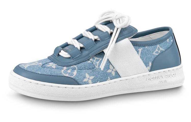 Buy (W) Louis Vuitton Lous Sepatu Sneakers 'Denim Monogram' 1AB32H