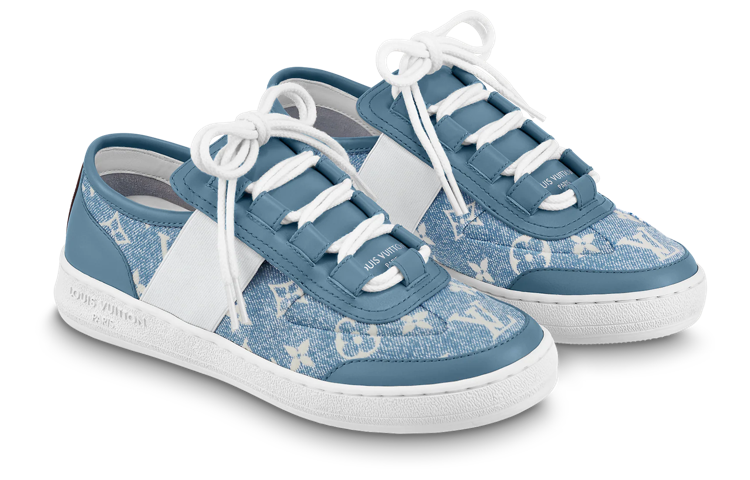 Lookbook (W) Louis Vuitton Lous Sepatu Sneakers 'Denim Monogram' 1AB32H