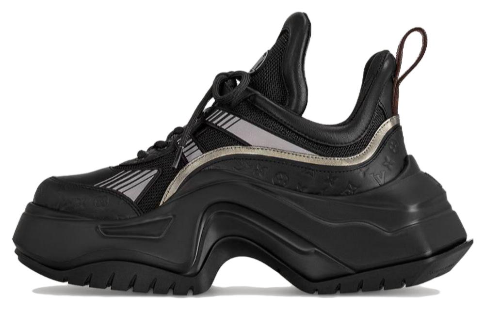 (Women) Louis Vuitton Low-Top Dad Shoe 'Black Leather Retro Comfort' 1ACAHP