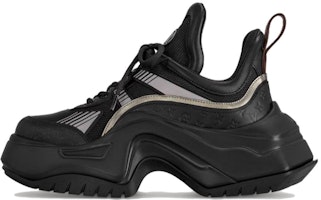 (Women) Louis Vuitton Low-Top Dad Shoe 'Black Leather Retro Comfort' 1ACAHP (Women) Louis Vuitton Low-Top Dad Shoe 'Black Leather Retro Comfort' 1ACAHP