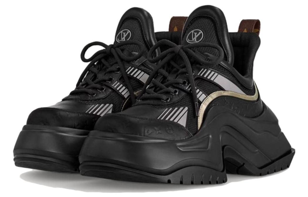 Lookbook (W) 路易威登黑色皮革休闲复古舒适老爹鞋 1ACAHP