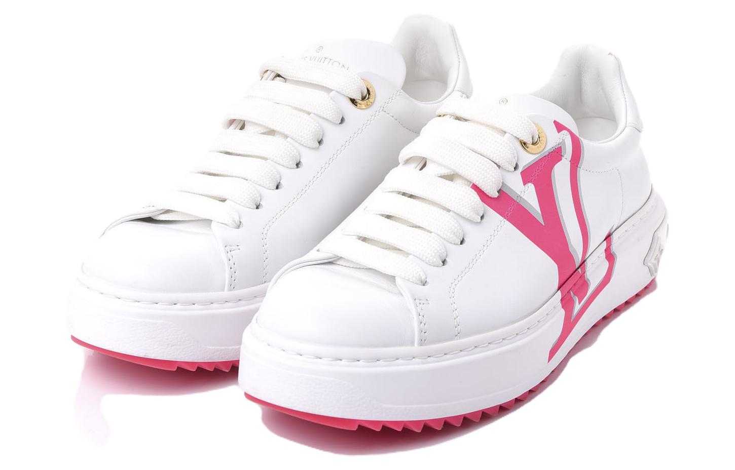 Order LOUIS VUITTON 皮革 圓頭系帶 低筒 板鞋 女款 白粉