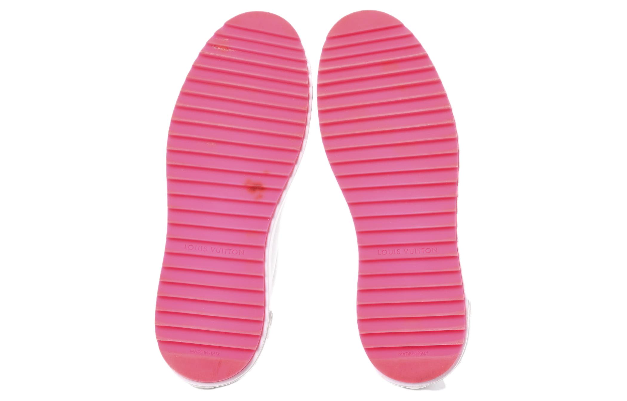 Purchase LOUIS VUITTON 皮革 圓頭系帶 低筒 板鞋 女款 白粉