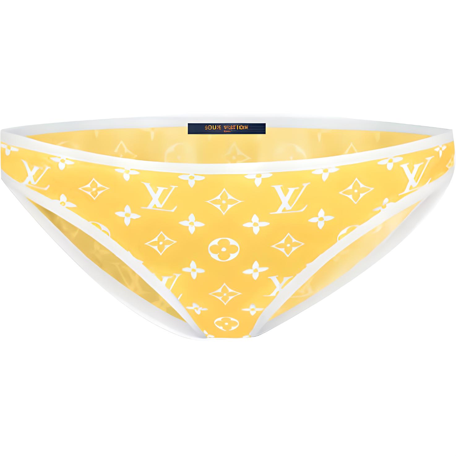 (Women) LOUIS VUITTON Low-Waist Bikini Bottom Yellow. 1A8RN2