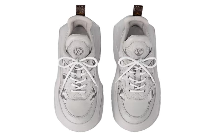 Shop (W) Louis Vuitton Sepatu Rendah &#x27;Abu-Abu Kulit Tali Kasual&#x27; 1ACAI5