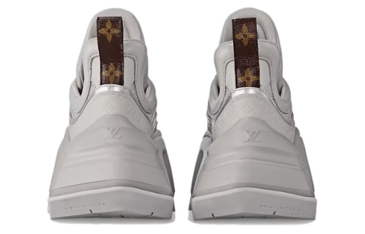 Purchase (W) Louis Vuitton Sepatu Rendah &#x27;Abu-Abu Kulit Tali Kasual&#x27; 1ACAI5