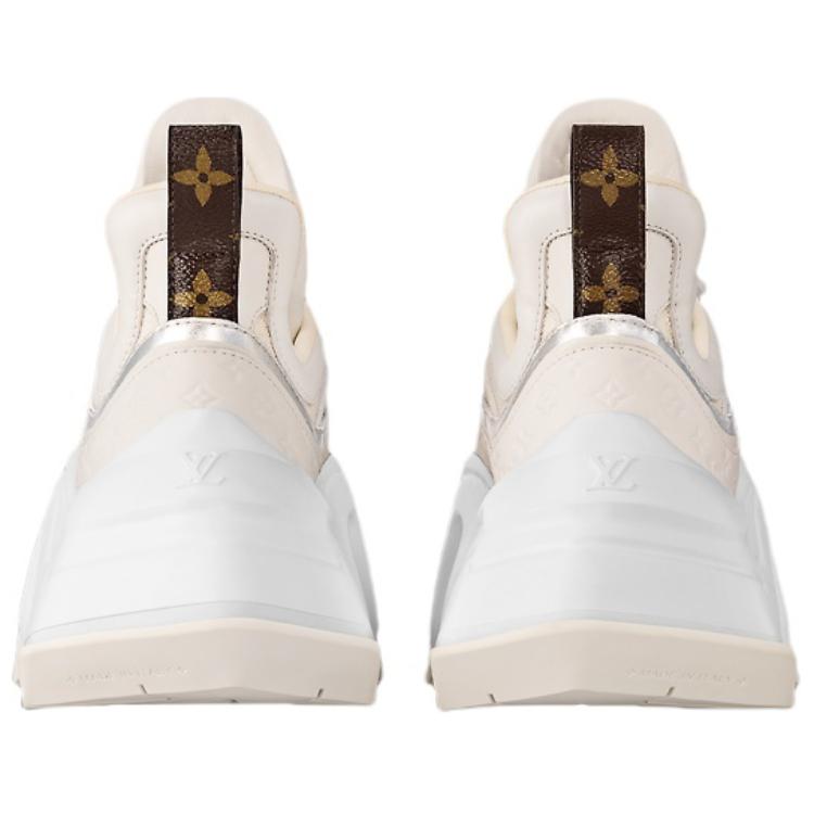 Details for LOUIS VUITTON 皮革 圓頭繫帶舒適百搭 透氣 低筒 生活休閒鞋 女款 白色