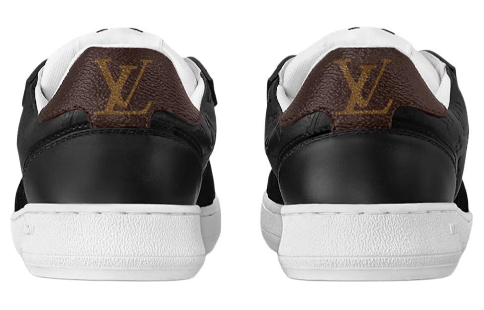 Purchase (W) (女性用) ルイ・ヴィトン ロートップスニーカー 'ブラックモノグラムエンボス' 1ACUJ3 1ACUJ3