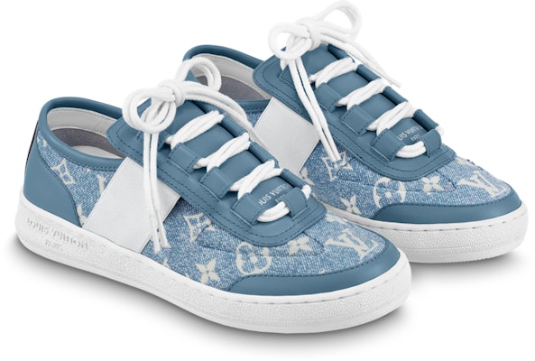 (W) Louis Vuitton Lous Sepatu Sneakers 'Denim Monogram' 1AB32H Lookbook (W) Louis Vuitton Lous Sepatu Sneakers 'Denim Monogram' 1AB32H