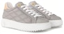 (W) Louis Vuitton Kasut Sneakers Bertapak Rendah 'Kulit Kelabu' 1ACJ29