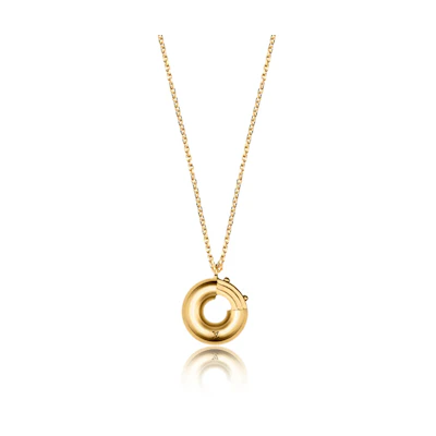 (Women) LOUIS VUITTON LV & Me Alphabet 'O' Brass Metal Gold Necklace for Women M61070