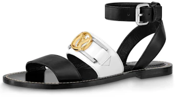 (Women) Louis Vuitton LV Academy Sports sandals 'Black White' 1A66E1 (Women) Louis Vuitton LV Academy Sports sandals 'Black White' 1A66E1