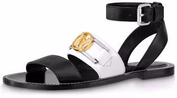 (Women) Louis Vuitton LV Academy Sports sandals 'Black White' 1A66E1 (Women) Louis Vuitton LV Academy Sports sandals 'Black White' 1A66E1