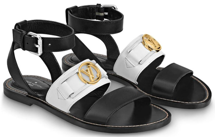 Lookbook (W) Louis Vuitton LV Academy Sports-Sandalen ''Schwarz Weiß'' 1A66E1