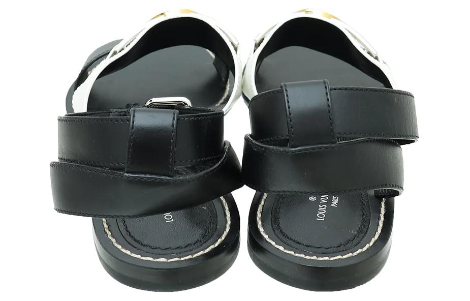 Purchase (W) Louis Vuitton LV Academy Sports-Sandalen ''Schwarz Weiß'' 1A66E1