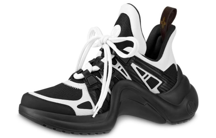 (W) LV LV Archlight Calfskin Sports Shoes Black/White