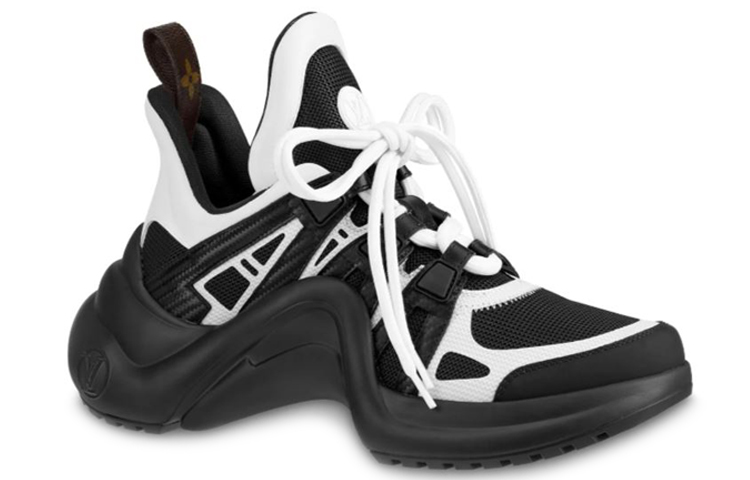 (W) LV LV Archlight Calfskin Sports Shoes Black/White 圖 2