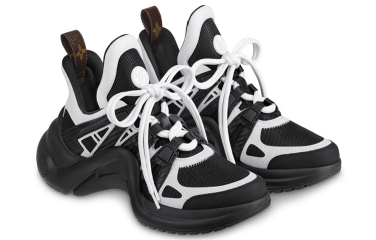 (W) LV LV Archlight Calfskin Sports Shoes Black/White 圖 3