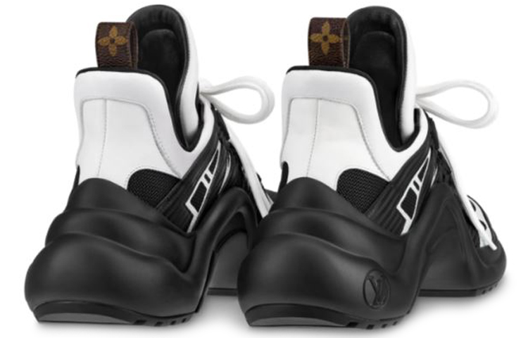 (W) LV LV Archlight Calfskin Sports Shoes Black/White 圖 4