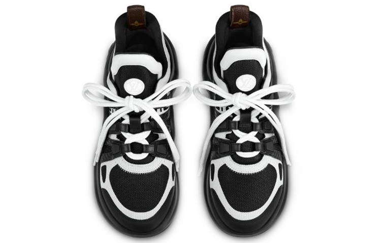 (W) LV LV Archlight Calfskin Sports Shoes Black/White 圖 5