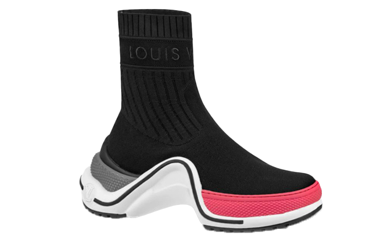 Order (W) Sepatu Olahraga Tinggi Louis Vuitton LV Archlight Hitam/Merah 1A52JR