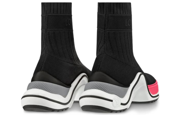 Shop (W) Sepatu Olahraga Tinggi Louis Vuitton LV Archlight Hitam/Merah 1A52JR