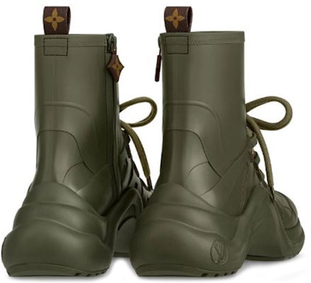 (Women) Louis Vuitton LV Archlight Rain Boots Green 1A67BE Lookbook (Women) Louis Vuitton LV Archlight Rain Boots Green 1A67BE