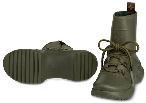 (Women) Louis Vuitton LV Archlight Rain Boots Green 1A67BE Shop (Women) Louis Vuitton LV Archlight Rain Boots Green 1A67BE