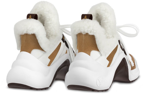 (Women) Louis Vuitton LV Archlight Shearling Sneakers 'White Brown' 1AACQS Lookbook (Women) Louis Vuitton LV Archlight Shearling Sneakers 'White Brown' 1AACQS