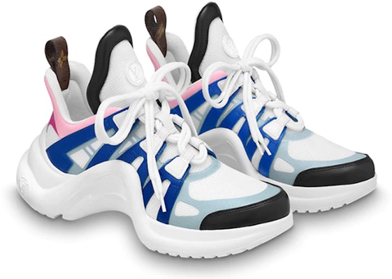 (Women) Louis Vuitton LV ARCHLIGHT Sports Shoes Blue/White/Pink 1A65SM Lookbook (Women) Louis Vuitton LV ARCHLIGHT Sports Shoes Blue/White/Pink 1A65SM