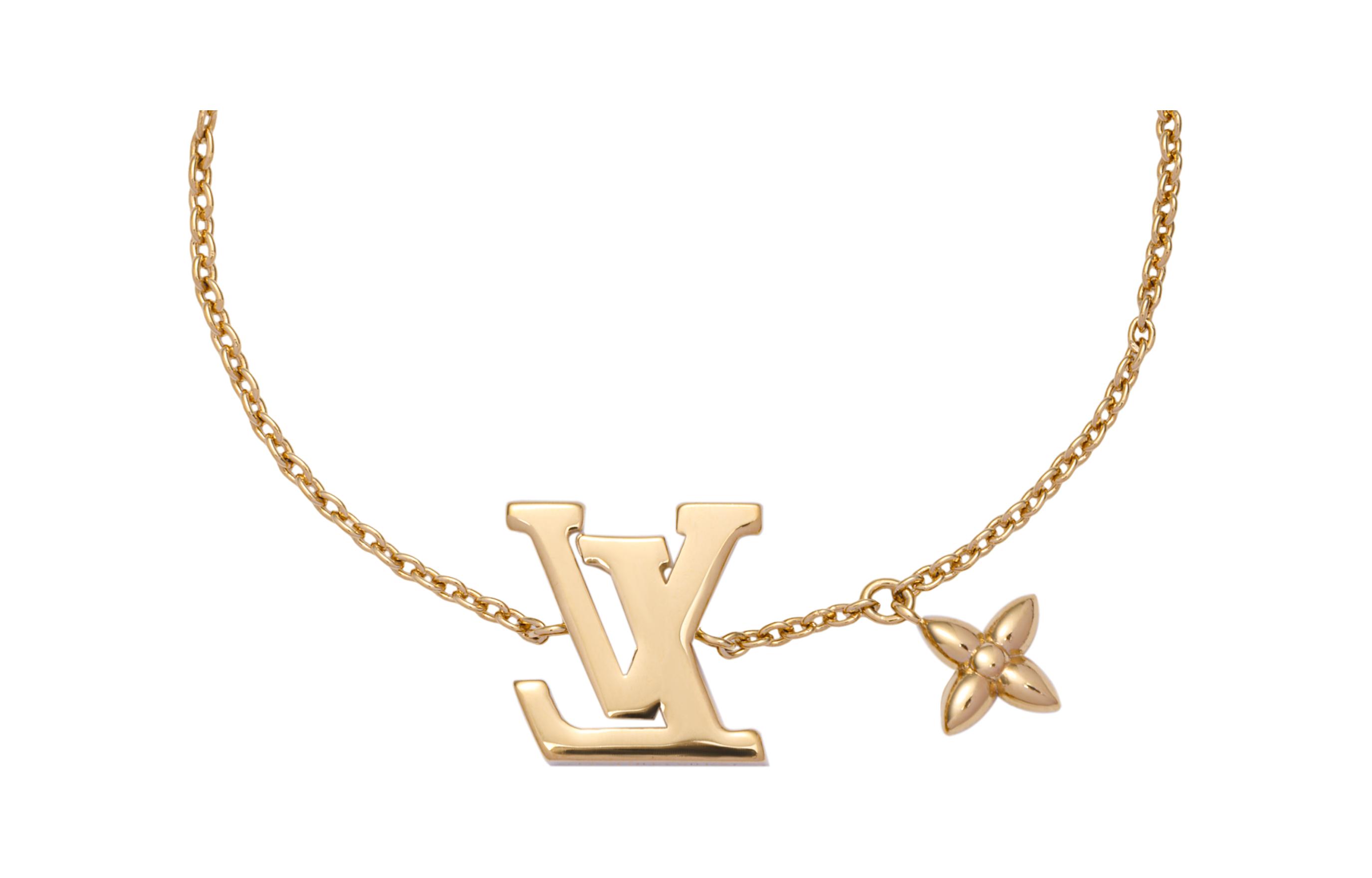 (Women) Louis Vuitton LV Beaded Metal Bracelet Gold for Women. M1086A 圖 3