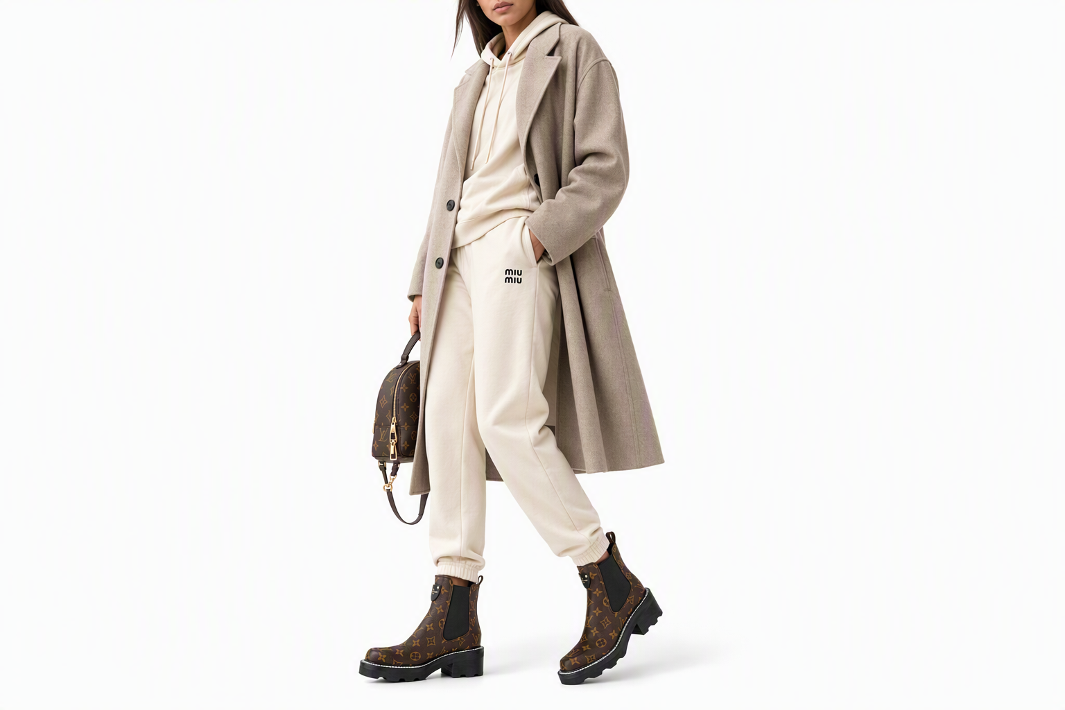 Order (W) Botas Louis Vuitton LV Beaubourg Tobilleras 'Monograma Marrón' 1A8QCL