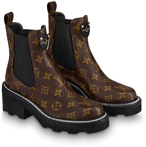 Louis Vuitton 路易威登 Beaubourg 潮流時尚粗跟高幫短靴 女款 棕色 Lookbook Louis Vuitton 路易威登 Beaubourg 潮流時尚粗跟高幫短靴 女款 棕色