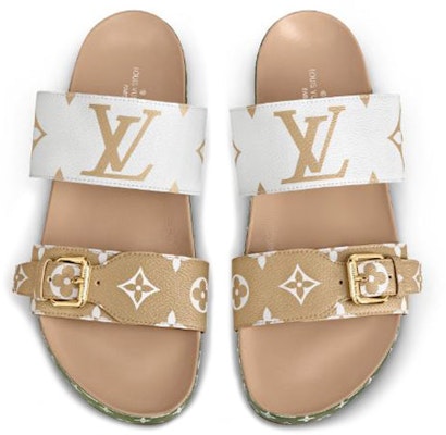 路易威登 (Louis Vuitton) Bom Dia 女款平底涼鞋 白綠 Lookbook 路易威登 (Louis Vuitton) Bom Dia 女款平底涼鞋 白綠
